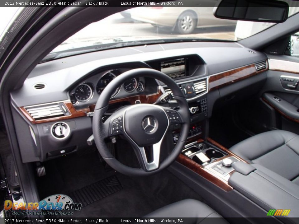2013 Mercedes-Benz E 350 4Matic Sedan Black / Black Photo #9