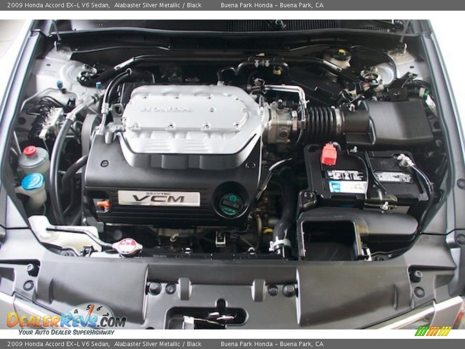 2009 Honda Accord EX-L V6 Sedan Alabaster Silver Metallic / Black Photo #32