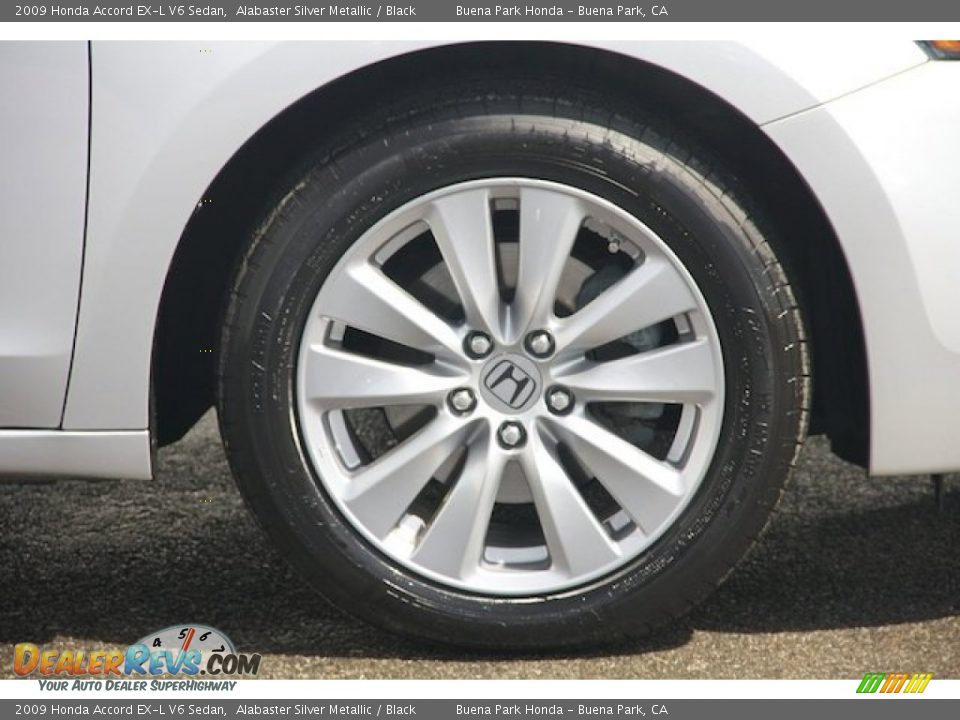 2009 Honda Accord EX-L V6 Sedan Alabaster Silver Metallic / Black Photo #34