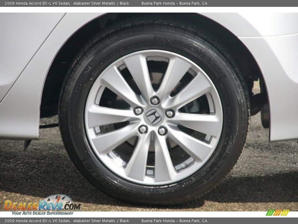 2009 Honda Accord EX-L V6 Sedan Alabaster Silver Metallic / Black Photo #36