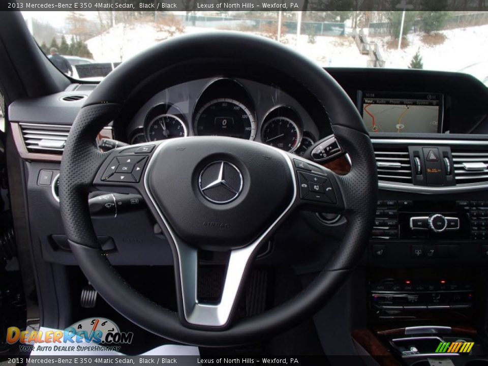 2013 Mercedes-Benz E 350 4Matic Sedan Black / Black Photo #17