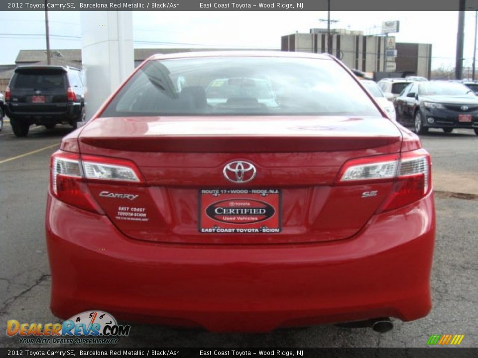 2012 Toyota Camry SE Barcelona Red Metallic / Black/Ash Photo #5