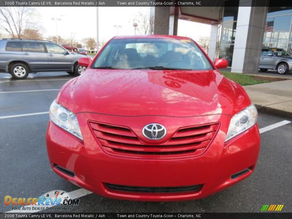 2008 Toyota Camry LE V6 Barcelona Red Metallic / Ash Photo #2