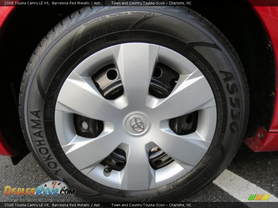2008 Toyota Camry LE V6 Barcelona Red Metallic / Ash Photo #4