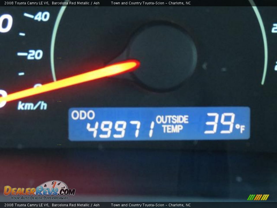 2008 Toyota Camry LE V6 Barcelona Red Metallic / Ash Photo #12