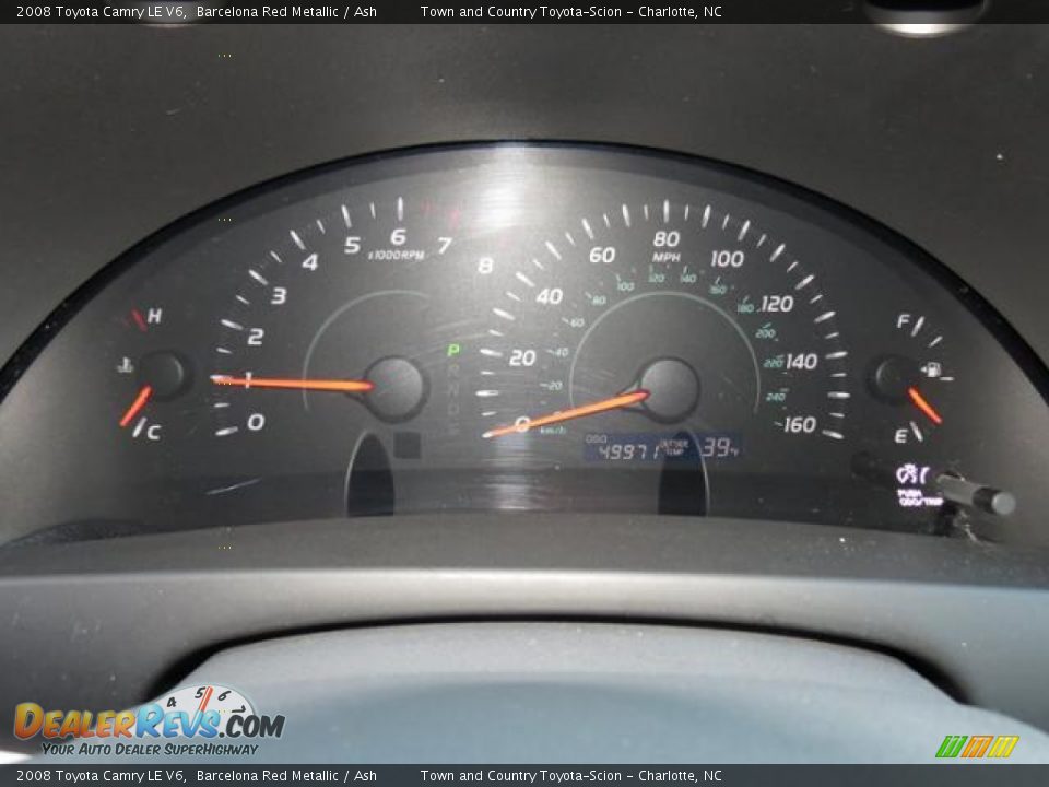 2008 Toyota Camry LE V6 Barcelona Red Metallic / Ash Photo #13