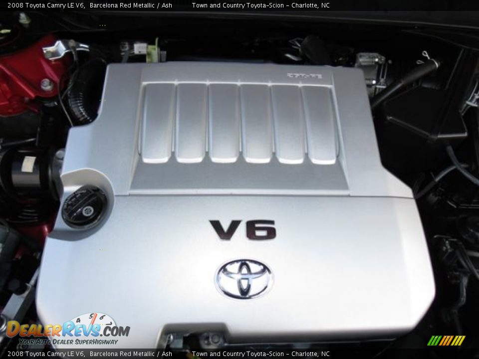 2008 Toyota Camry LE V6 Barcelona Red Metallic / Ash Photo #27