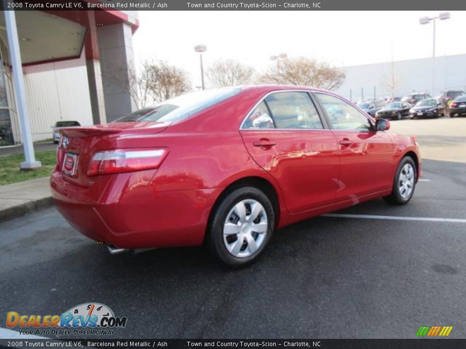 2008 Toyota Camry LE V6 Barcelona Red Metallic / Ash Photo #29