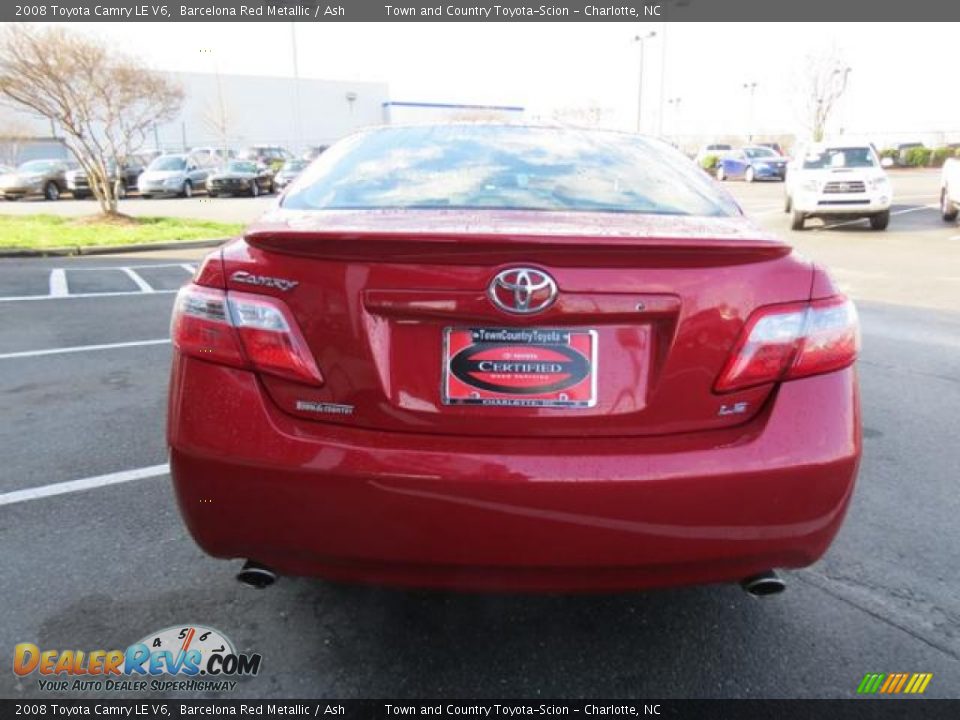 2008 Toyota Camry LE V6 Barcelona Red Metallic / Ash Photo #30