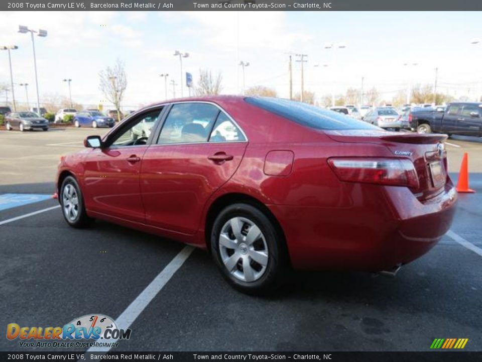 2008 Toyota Camry LE V6 Barcelona Red Metallic / Ash Photo #31