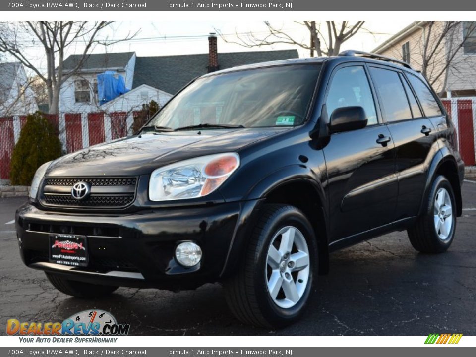 2004 Toyota RAV4 4WD Black / Dark Charcoal Photo #3