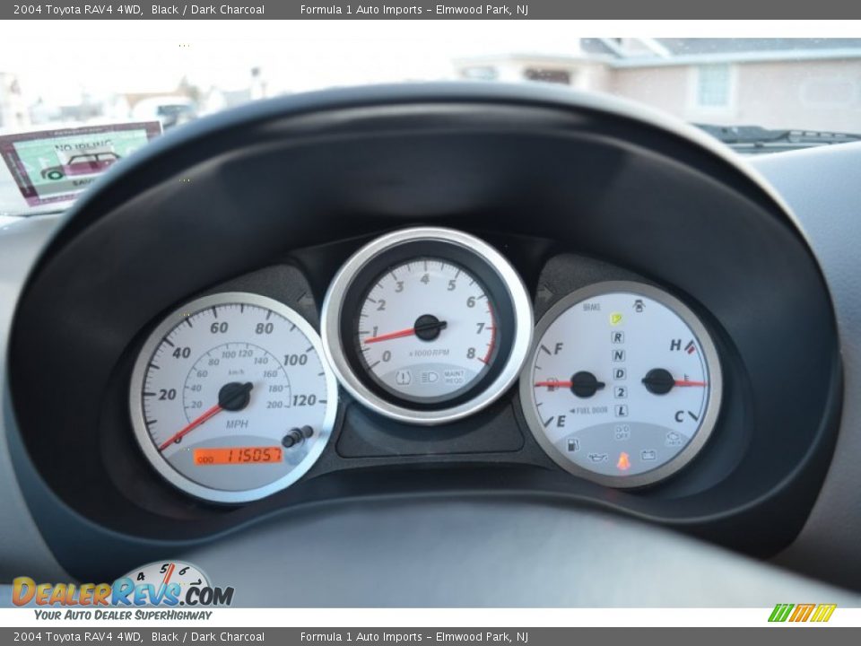 2004 Toyota RAV4 4WD Black / Dark Charcoal Photo #17