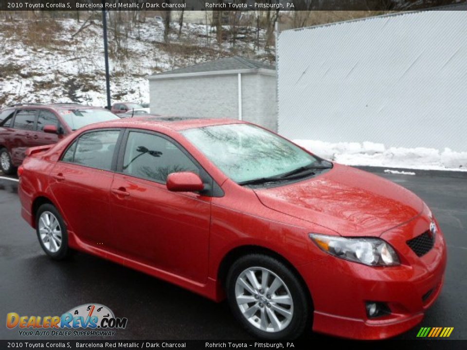 2010 Toyota Corolla S Barcelona Red Metallic / Dark Charcoal Photo #1