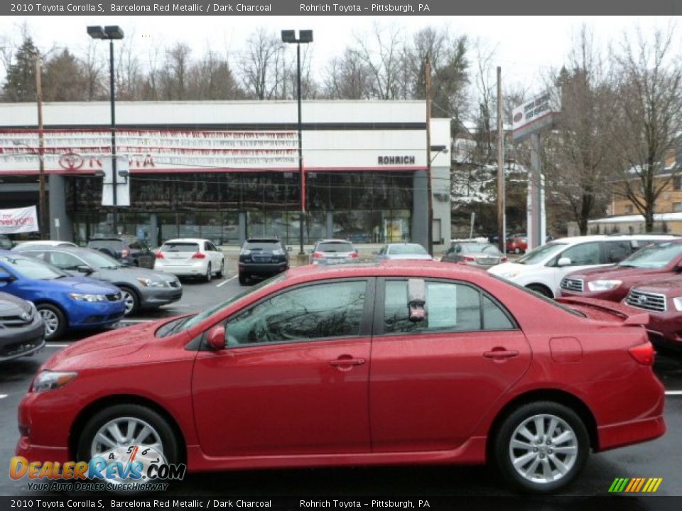 2010 Toyota Corolla S Barcelona Red Metallic / Dark Charcoal Photo #2