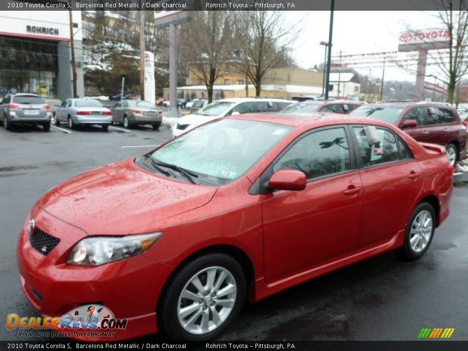 2010 Toyota Corolla S Barcelona Red Metallic / Dark Charcoal Photo #3