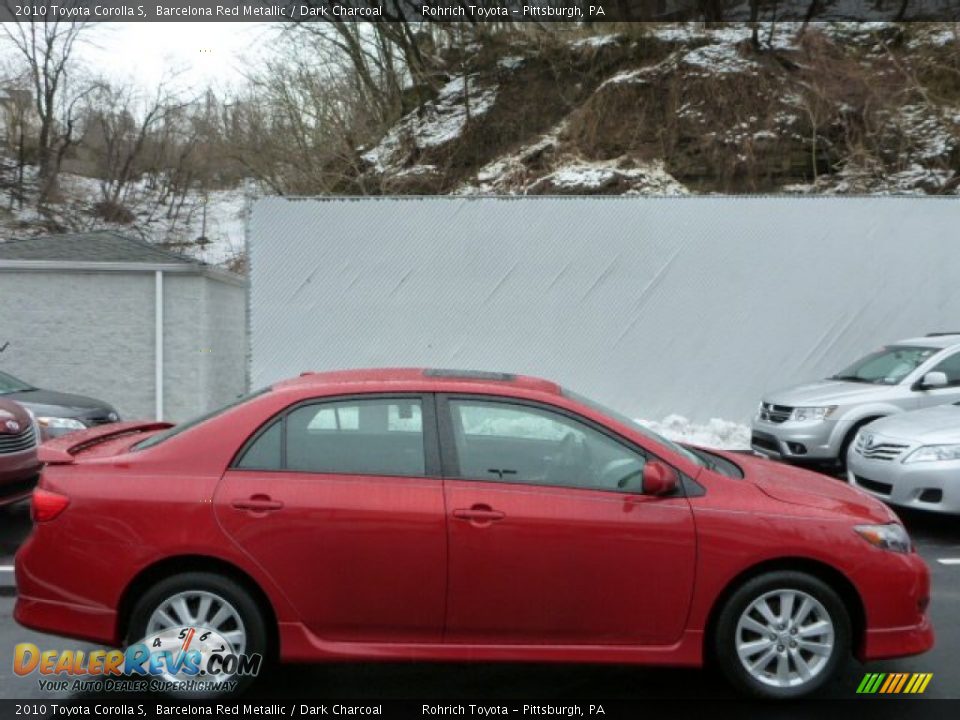2010 Toyota Corolla S Barcelona Red Metallic / Dark Charcoal Photo #10