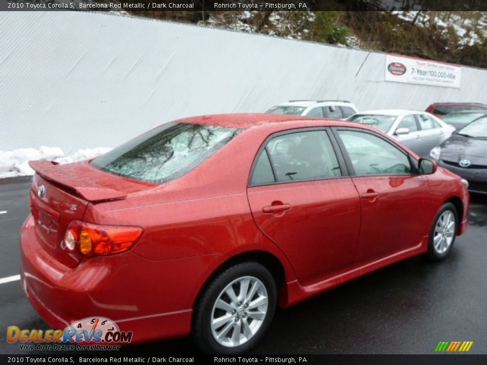 2010 Toyota Corolla S Barcelona Red Metallic / Dark Charcoal Photo #11