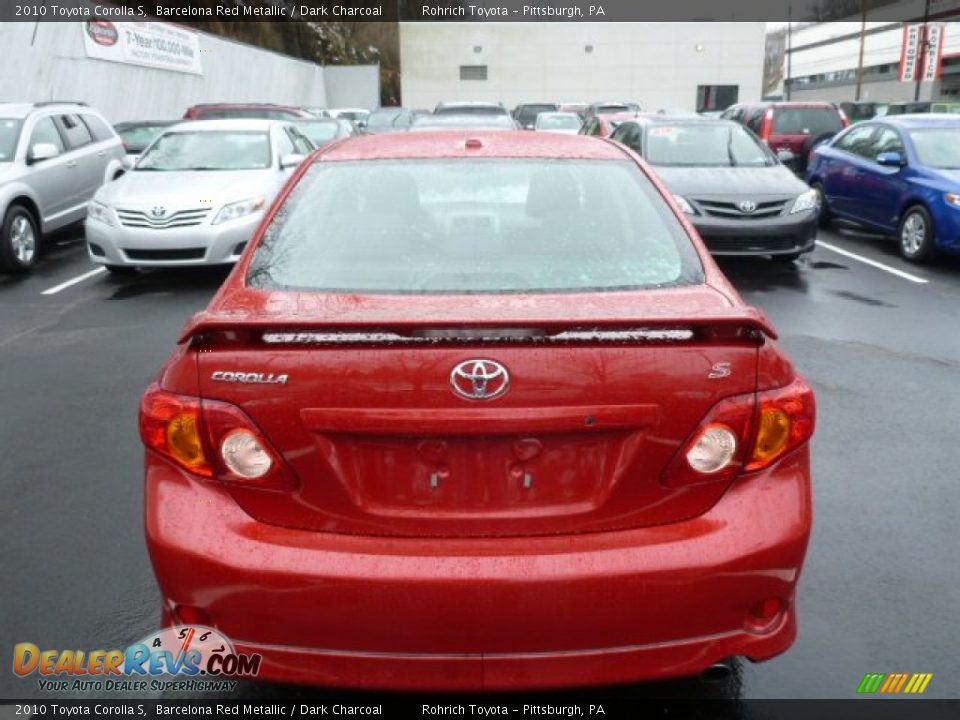 2010 Toyota Corolla S Barcelona Red Metallic / Dark Charcoal Photo #12