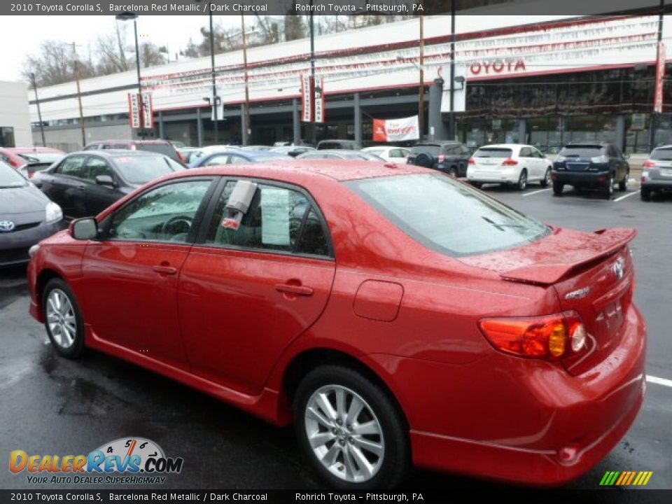 2010 Toyota Corolla S Barcelona Red Metallic / Dark Charcoal Photo #13