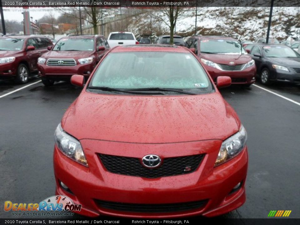 2010 Toyota Corolla S Barcelona Red Metallic / Dark Charcoal Photo #14