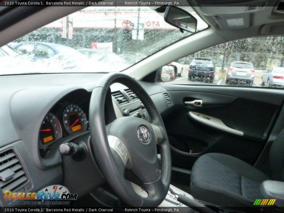 2010 Toyota Corolla S Barcelona Red Metallic / Dark Charcoal Photo #17