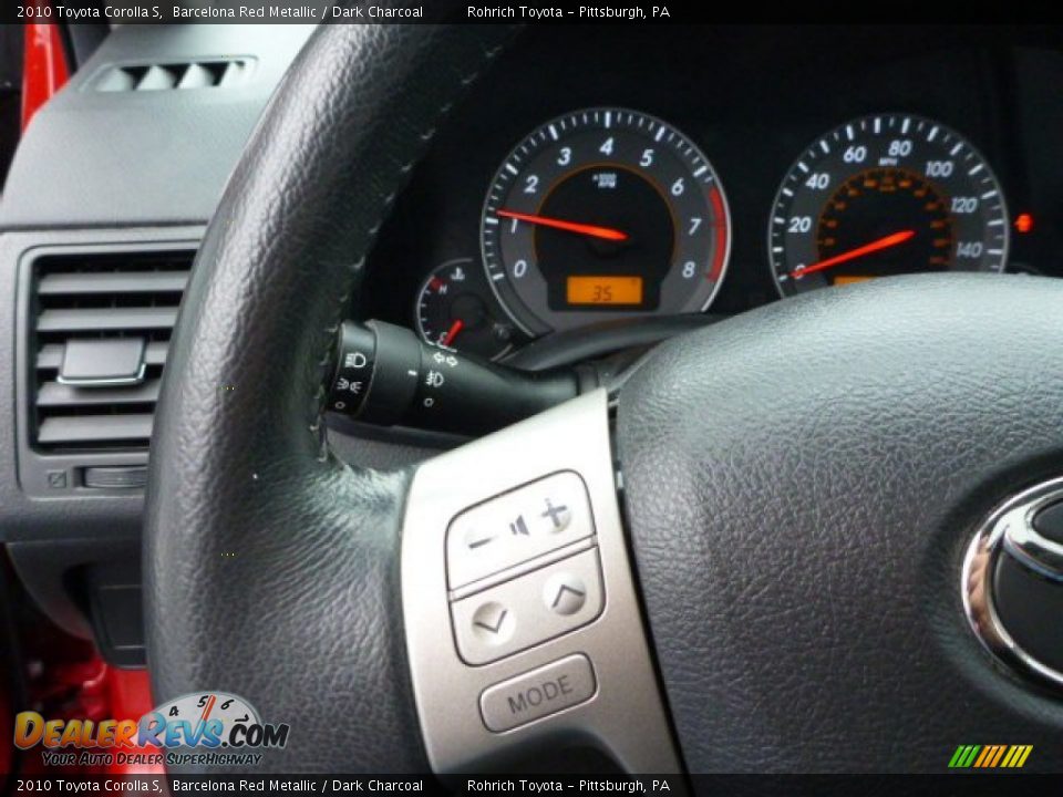 2010 Toyota Corolla S Barcelona Red Metallic / Dark Charcoal Photo #18