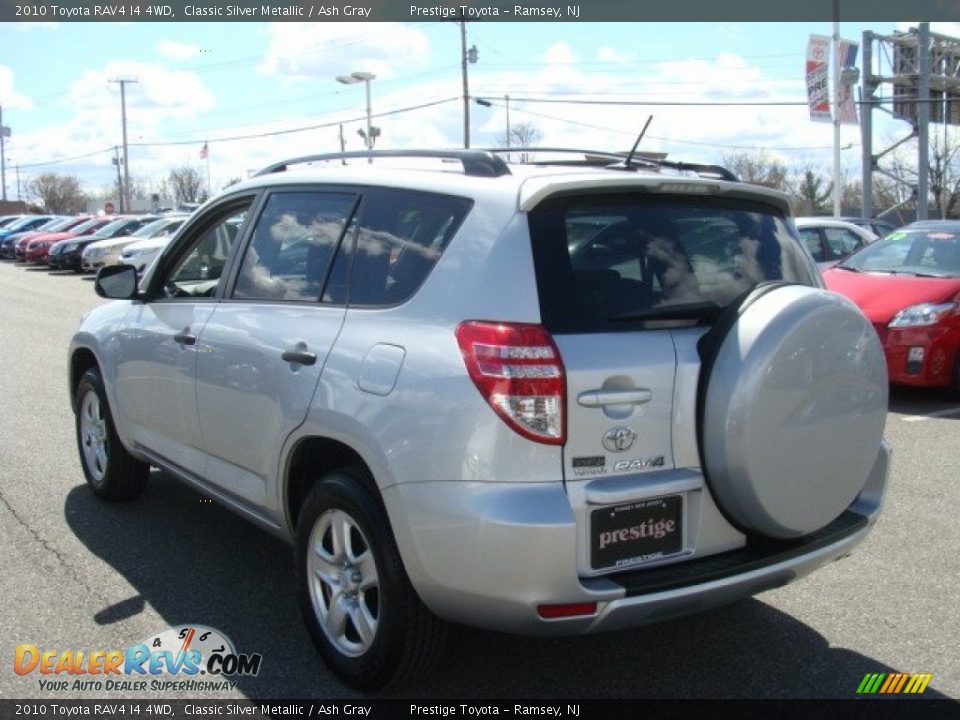 2010 Toyota RAV4 I4 4WD Classic Silver Metallic / Ash Gray Photo #4