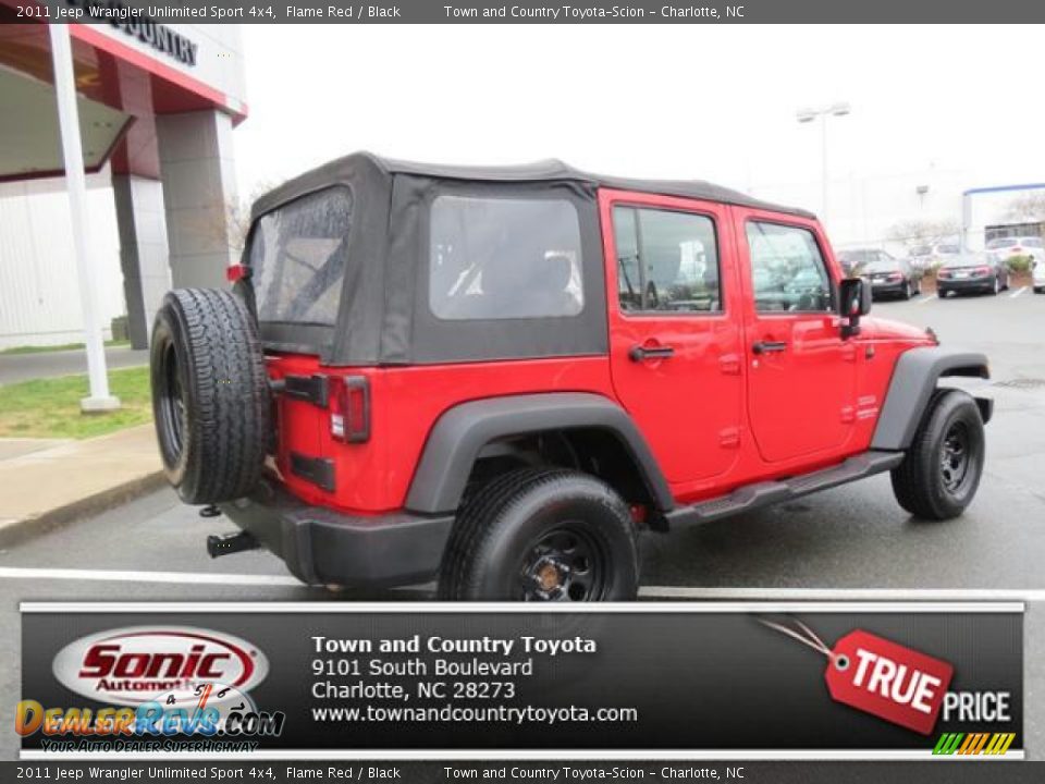 2011 Jeep Wrangler Unlimited Sport 4x4 Flame Red / Black Photo #1