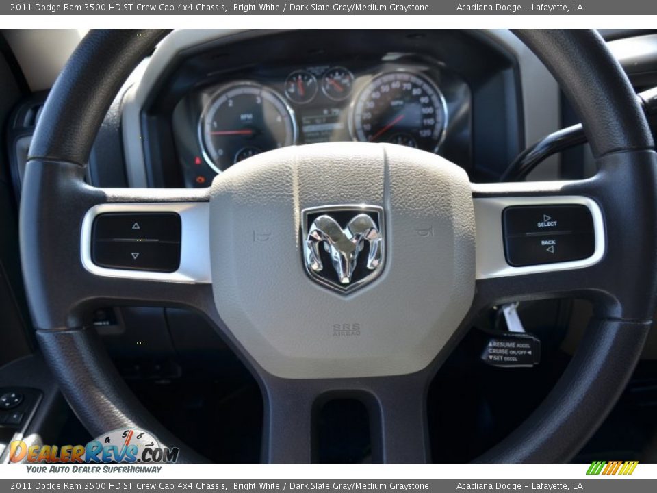 2011 Dodge Ram 3500 HD ST Crew Cab 4x4 Chassis Bright White / Dark Slate Gray/Medium Graystone Photo #22