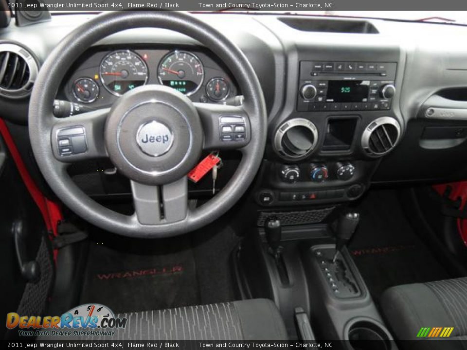 2011 Jeep Wrangler Unlimited Sport 4x4 Flame Red / Black Photo #8