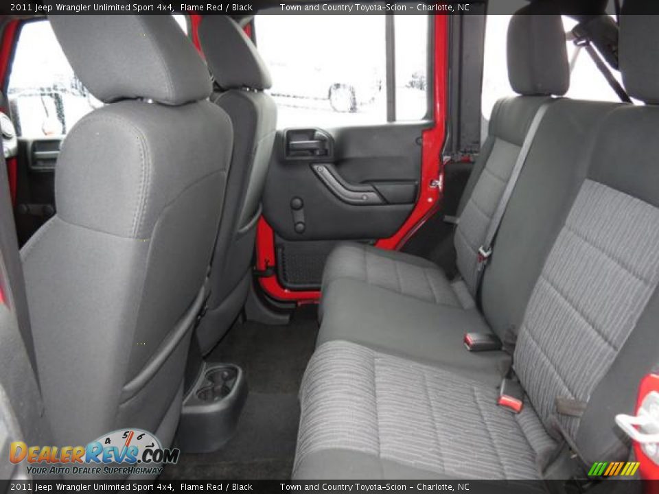 2011 Jeep Wrangler Unlimited Sport 4x4 Flame Red / Black Photo #9