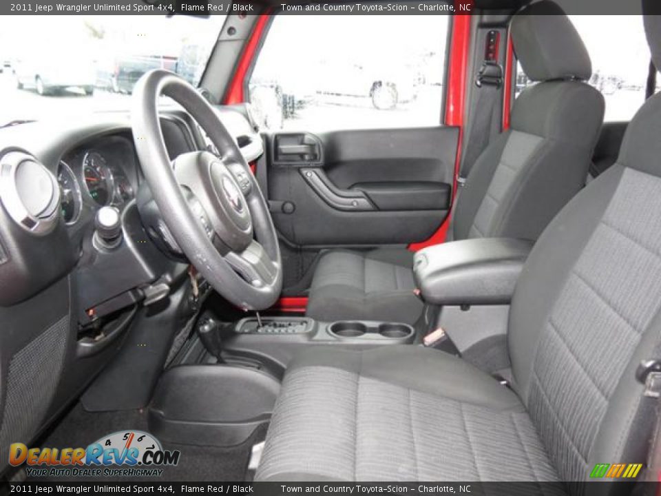 2011 Jeep Wrangler Unlimited Sport 4x4 Flame Red / Black Photo #11