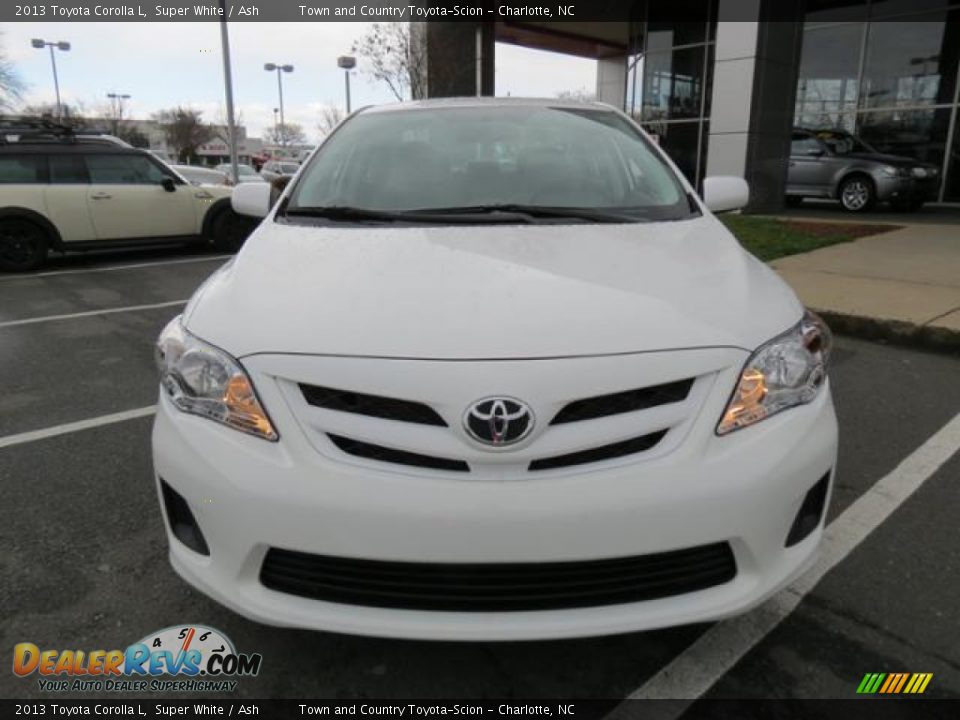 2013 Toyota Corolla L Super White / Ash Photo #2