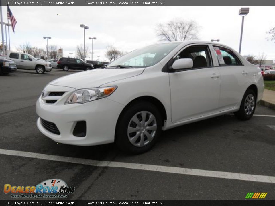 2013 Toyota Corolla L Super White / Ash Photo #3