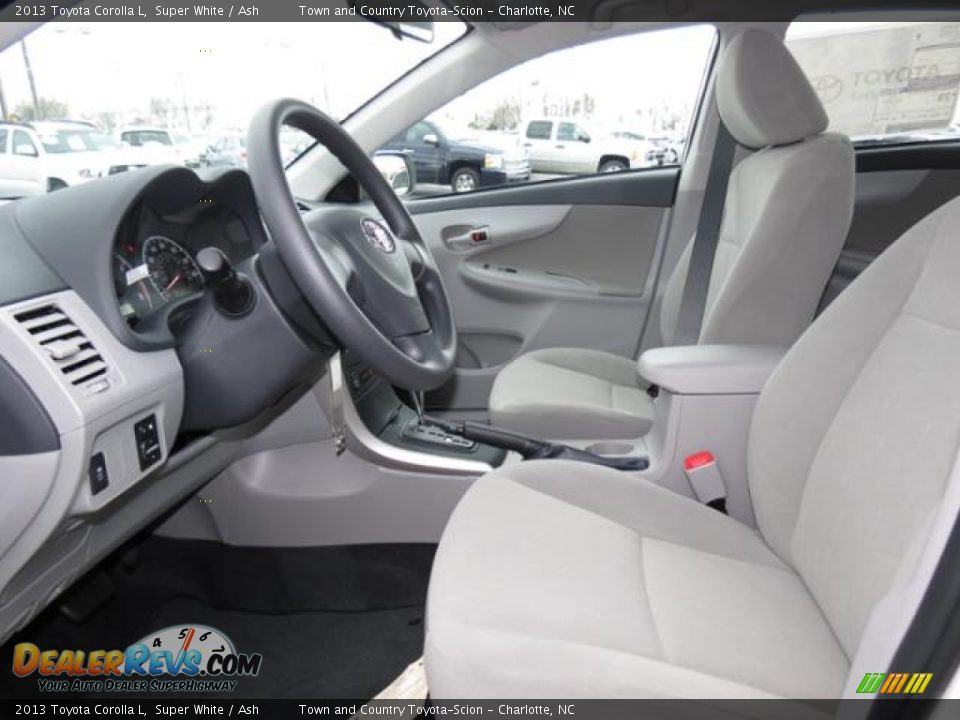 2013 Toyota Corolla L Super White / Ash Photo #8