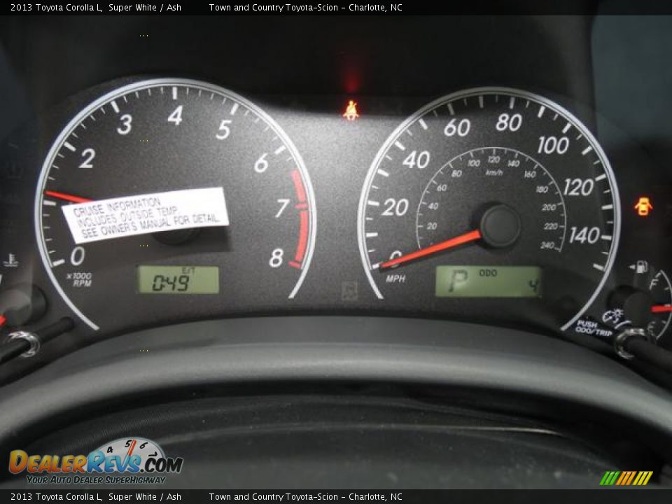2013 Toyota Corolla L Super White / Ash Photo #11