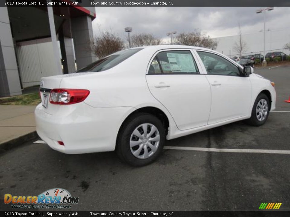 2013 Toyota Corolla L Super White / Ash Photo #15