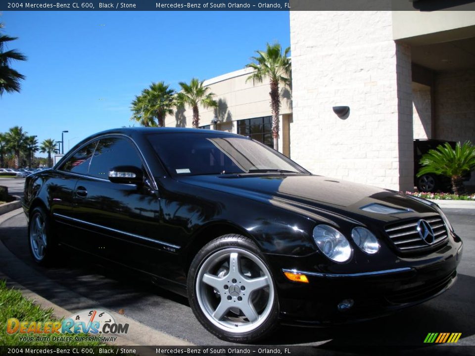 2004 Mercedes-Benz CL 600 Black / Stone Photo #4