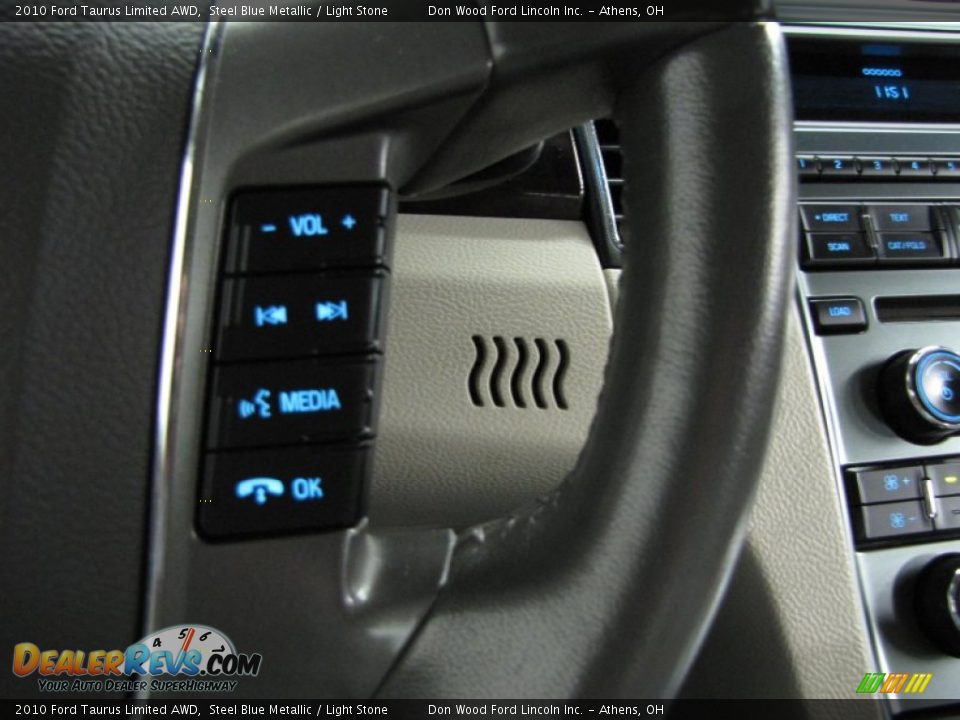 2010 Ford Taurus Limited AWD Steel Blue Metallic / Light Stone Photo #16