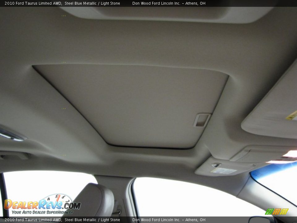2010 Ford Taurus Limited AWD Steel Blue Metallic / Light Stone Photo #22