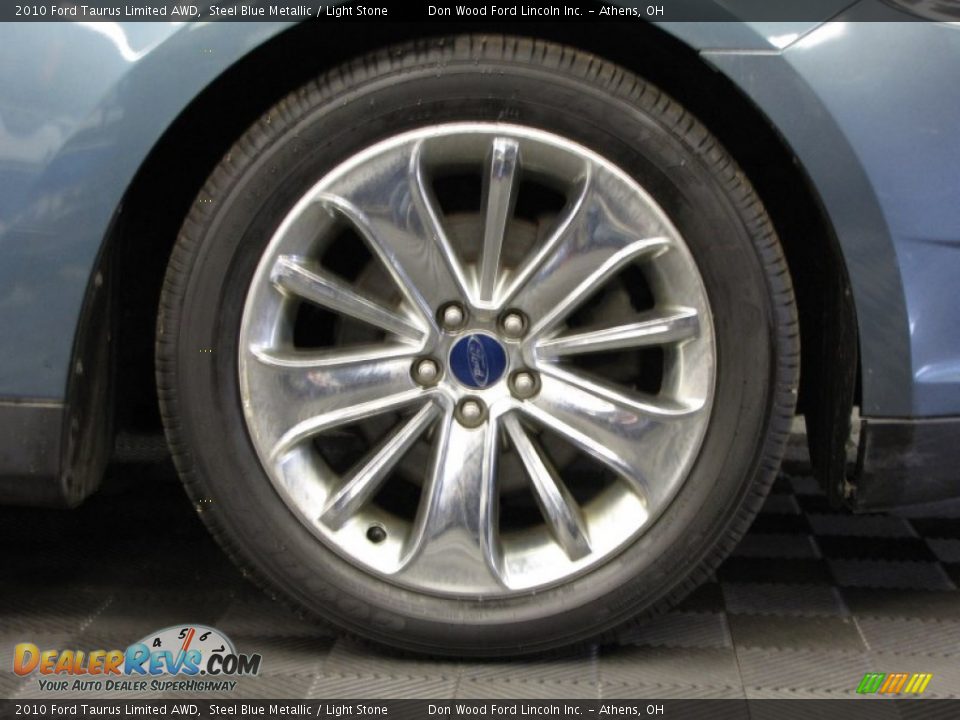 2010 Ford Taurus Limited AWD Steel Blue Metallic / Light Stone Photo #23