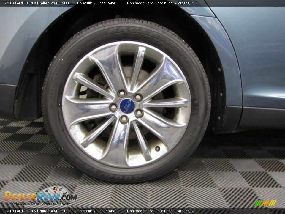2010 Ford Taurus Limited AWD Steel Blue Metallic / Light Stone Photo #24