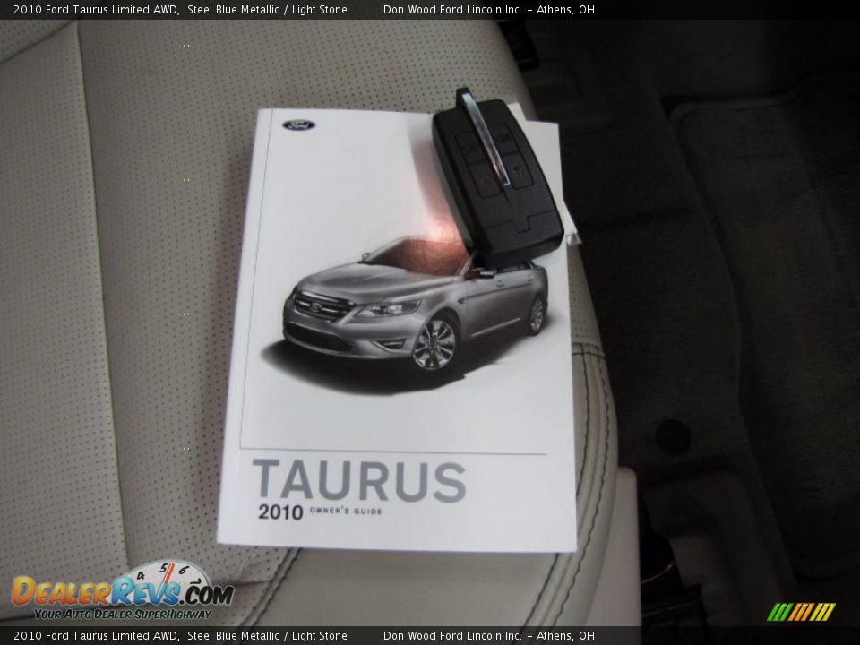 2010 Ford Taurus Limited AWD Steel Blue Metallic / Light Stone Photo #25