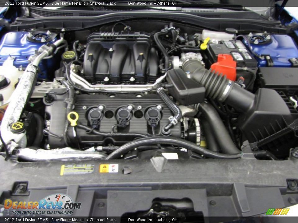 2012 Ford Fusion SE V6 Blue Flame Metallic / Charcoal Black Photo #5