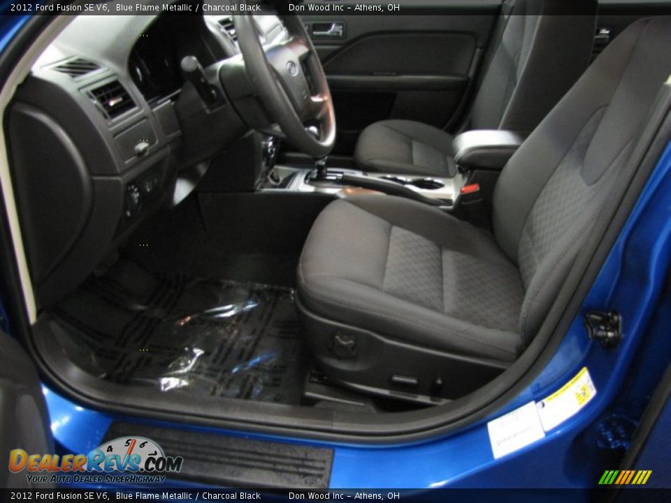 2012 Ford Fusion SE V6 Blue Flame Metallic / Charcoal Black Photo #6
