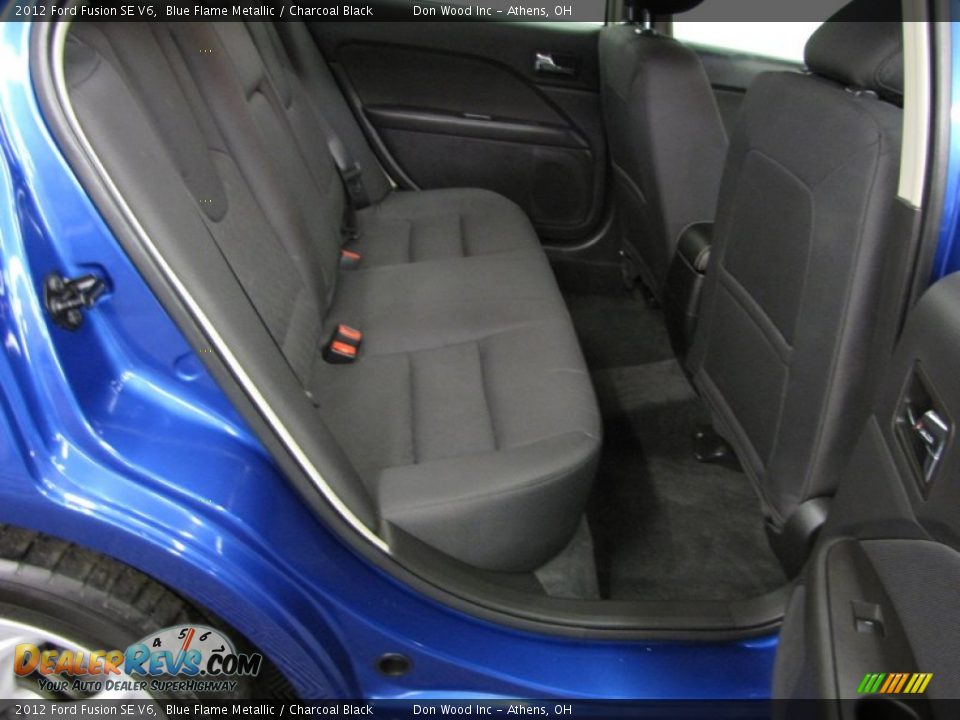 2012 Ford Fusion SE V6 Blue Flame Metallic / Charcoal Black Photo #8