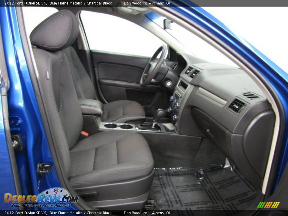 2012 Ford Fusion SE V6 Blue Flame Metallic / Charcoal Black Photo #9
