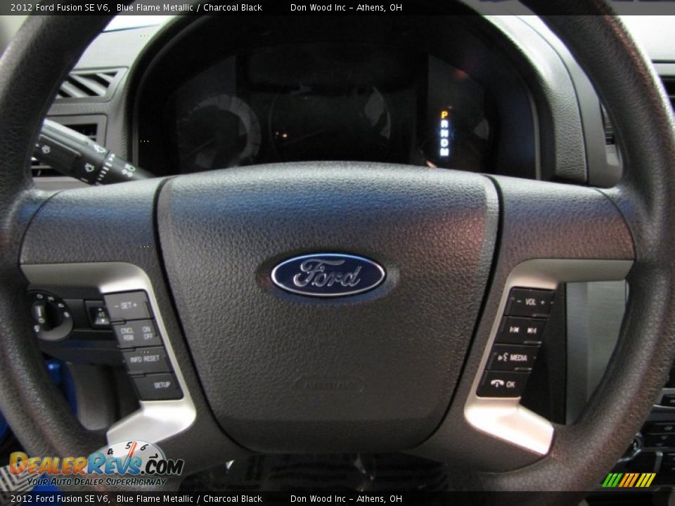 2012 Ford Fusion SE V6 Blue Flame Metallic / Charcoal Black Photo #10
