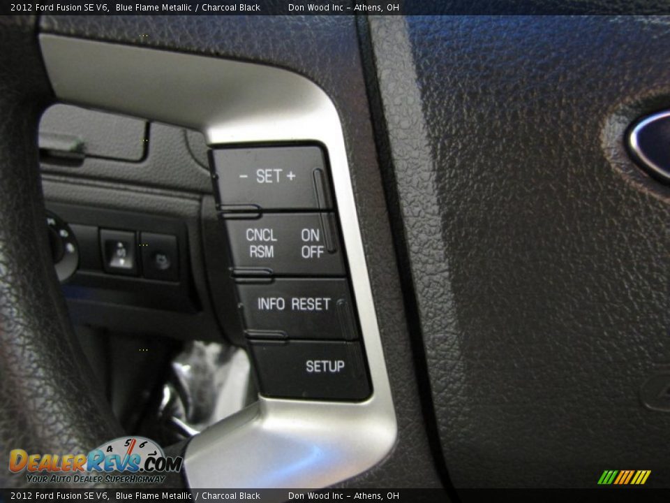 2012 Ford Fusion SE V6 Blue Flame Metallic / Charcoal Black Photo #11