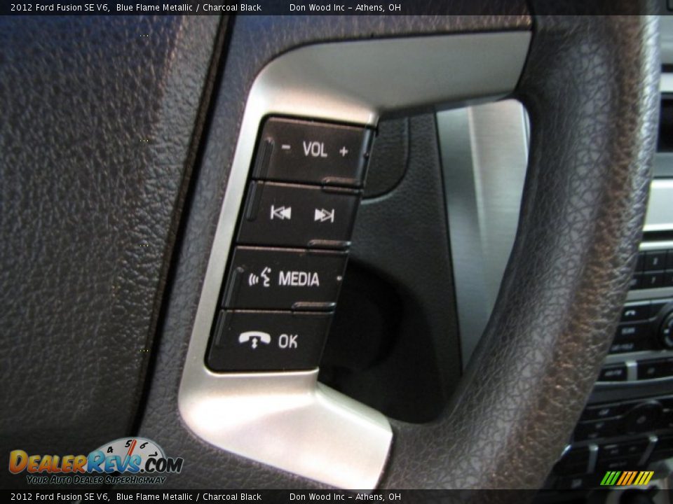 2012 Ford Fusion SE V6 Blue Flame Metallic / Charcoal Black Photo #12